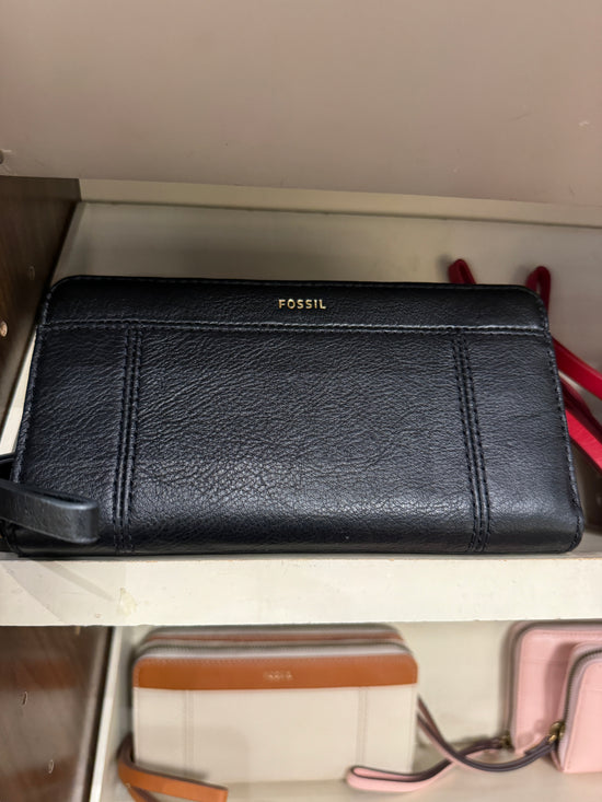 Fossil Jori Zip Clutch In Black (Pre-Order)