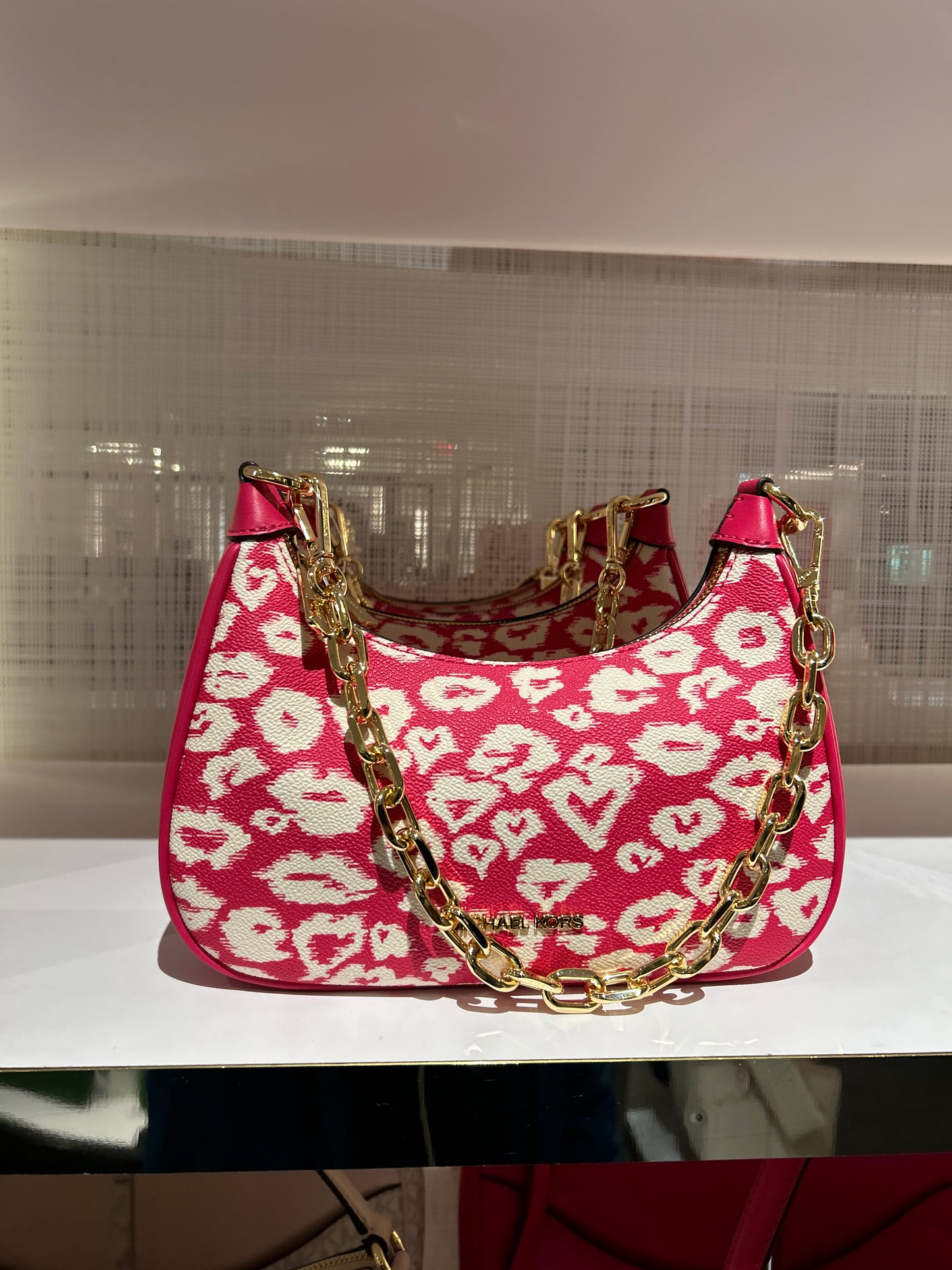 Load image into Gallery viewer, Michael Kors Cora Medium Zip Pouchette In Pink Multi (Pre-Order)
