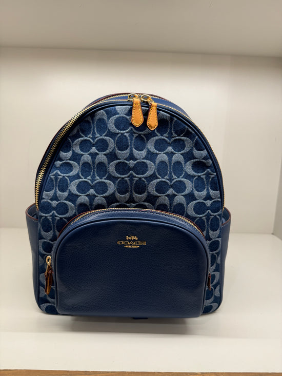 Coach Medium Court Backpack In Blocked Signature Denim (Pre-order)