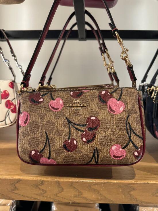 Coach Nolita 19 In Signature Canvas With Cherry Print Tan Multi (Pre-Order)