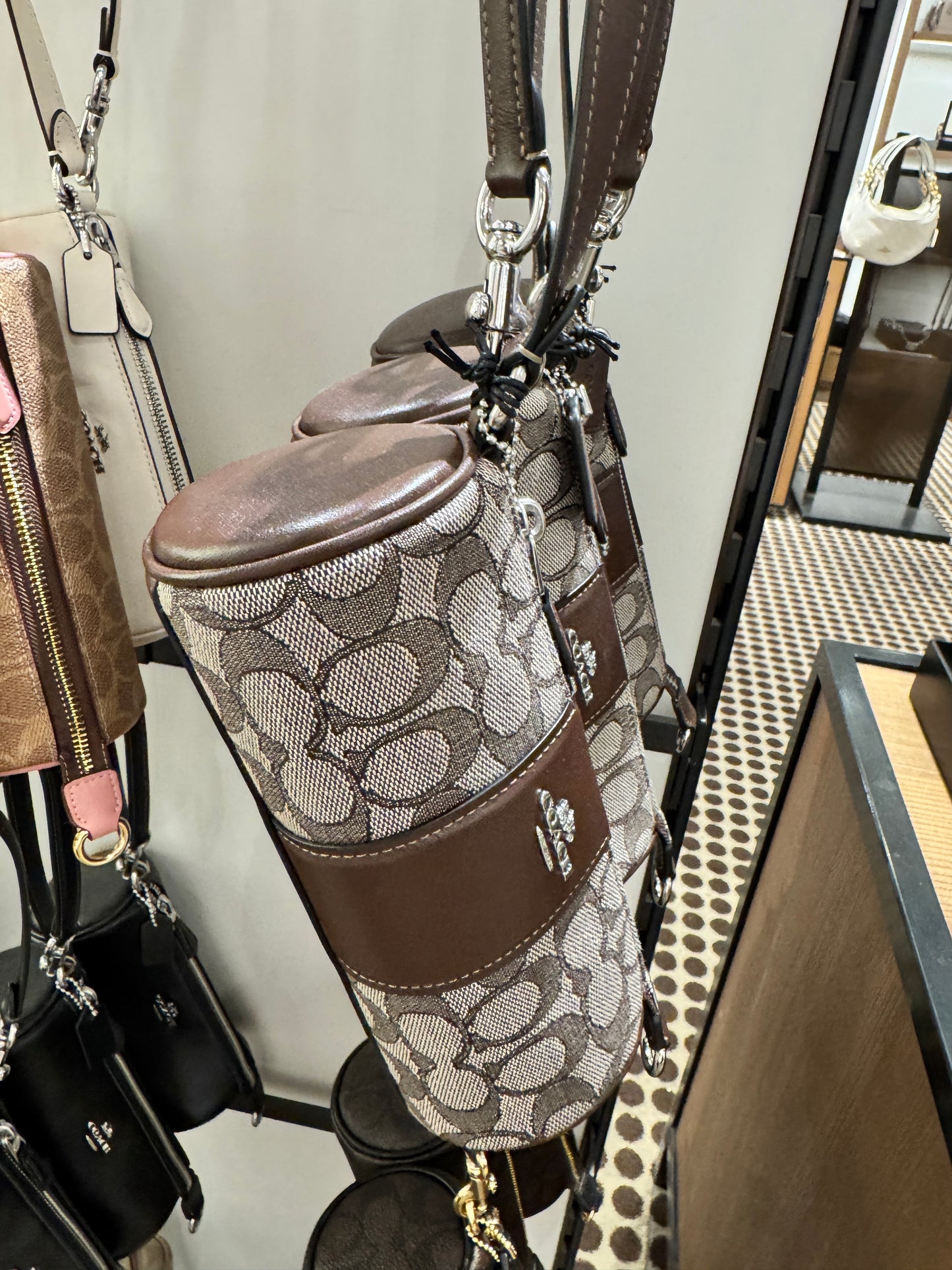 Coach Nolita Barrel Bag In Signature Jacquard Silver Oak Maple (Pre-Order)