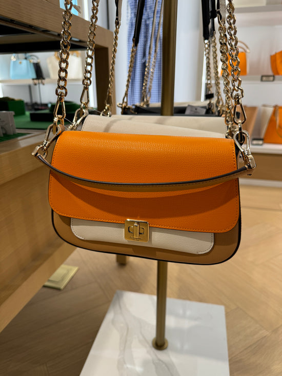 Kate Spade Phoebe Colorblock Flap Crossbody In Turmeric Root Multi