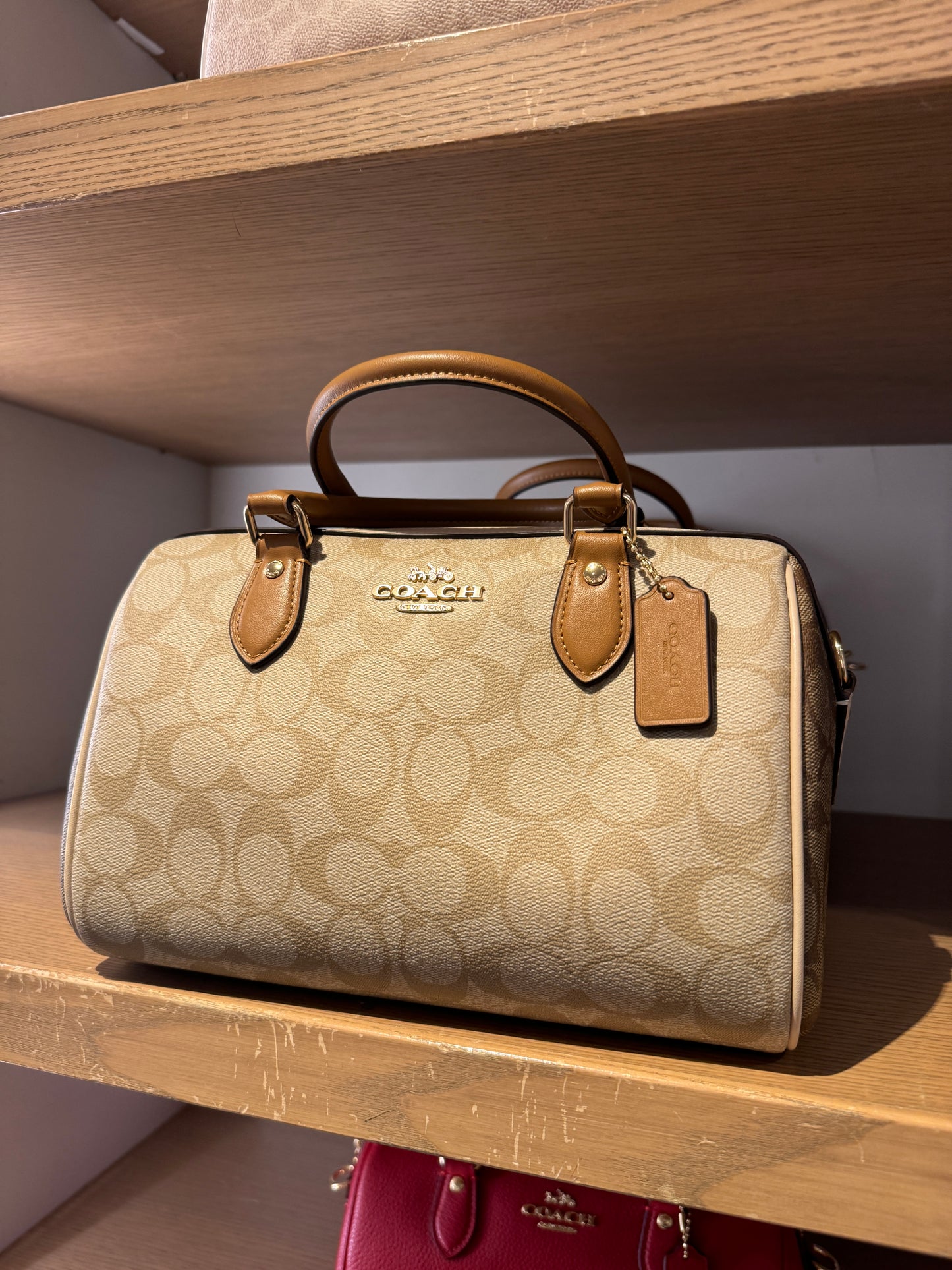 Coach Rowan Satchel In Blocked Signature Light Khaki Multi (Pre-Order)