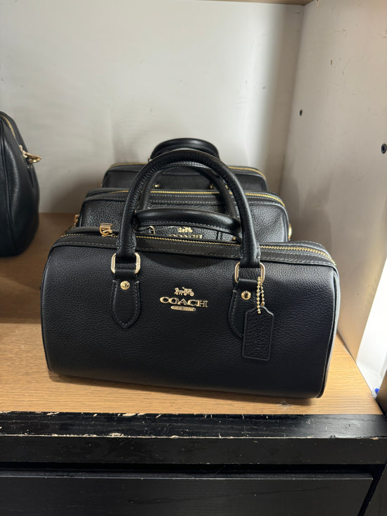 Coach Rowan Long Satchel Bag In Gold Black (Pre-Order)