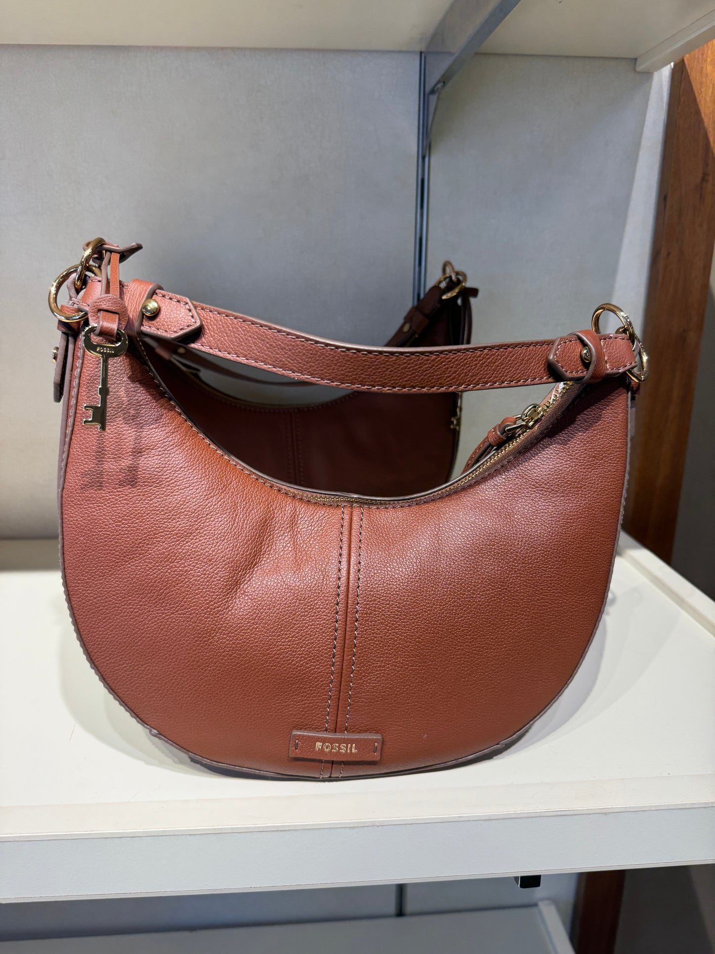 Fossil Shae Small Hobo In Brown (Pre-Order)