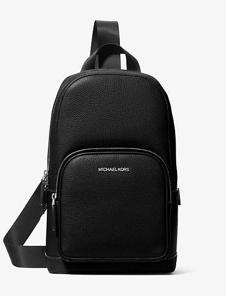 Michael Kors Cooper Commuter Men Sling Pack In Black (SAMPLE)