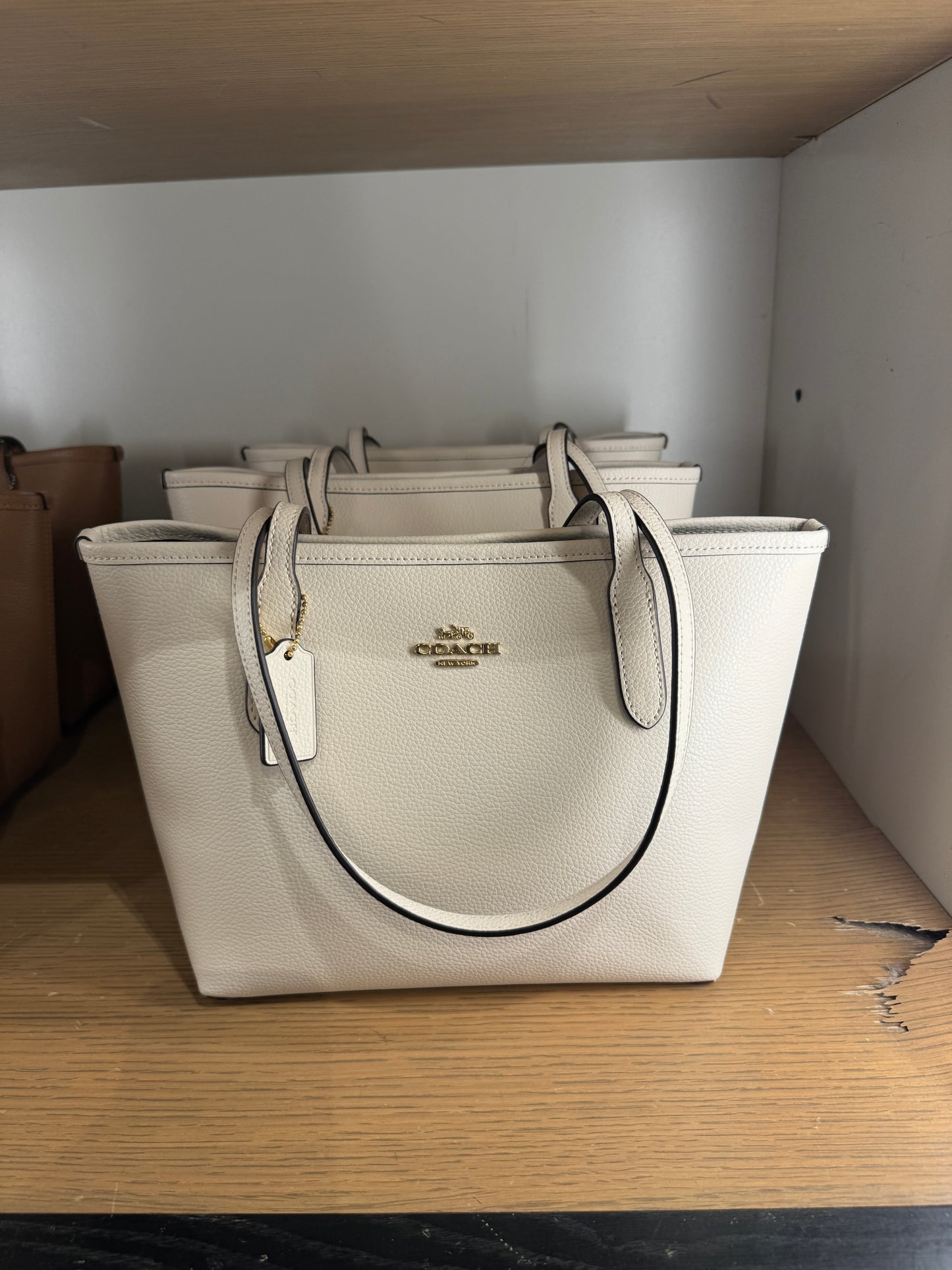 Coach Small City Tote In Gold Chalk (Pre-Order)