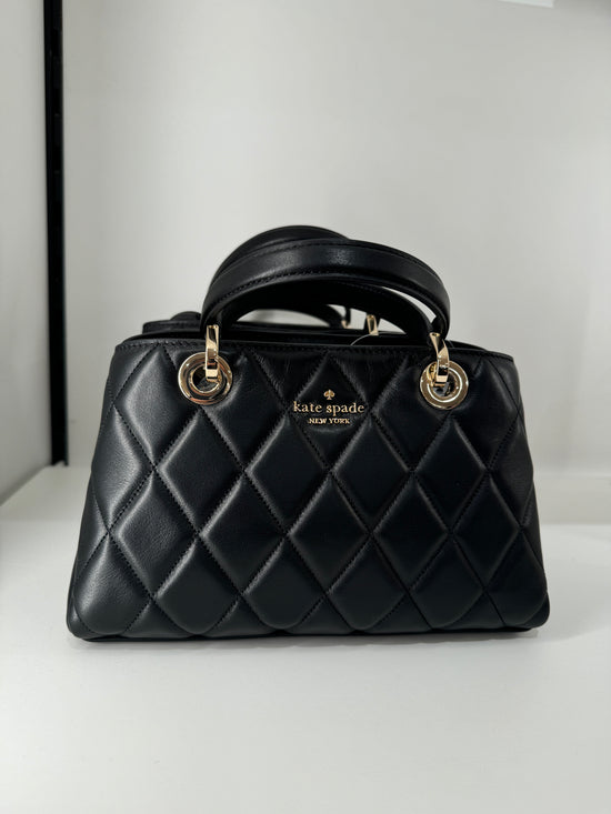 Kate Spade Carey Small Quilted Sullivan Satchel In Black (Pre-Order)