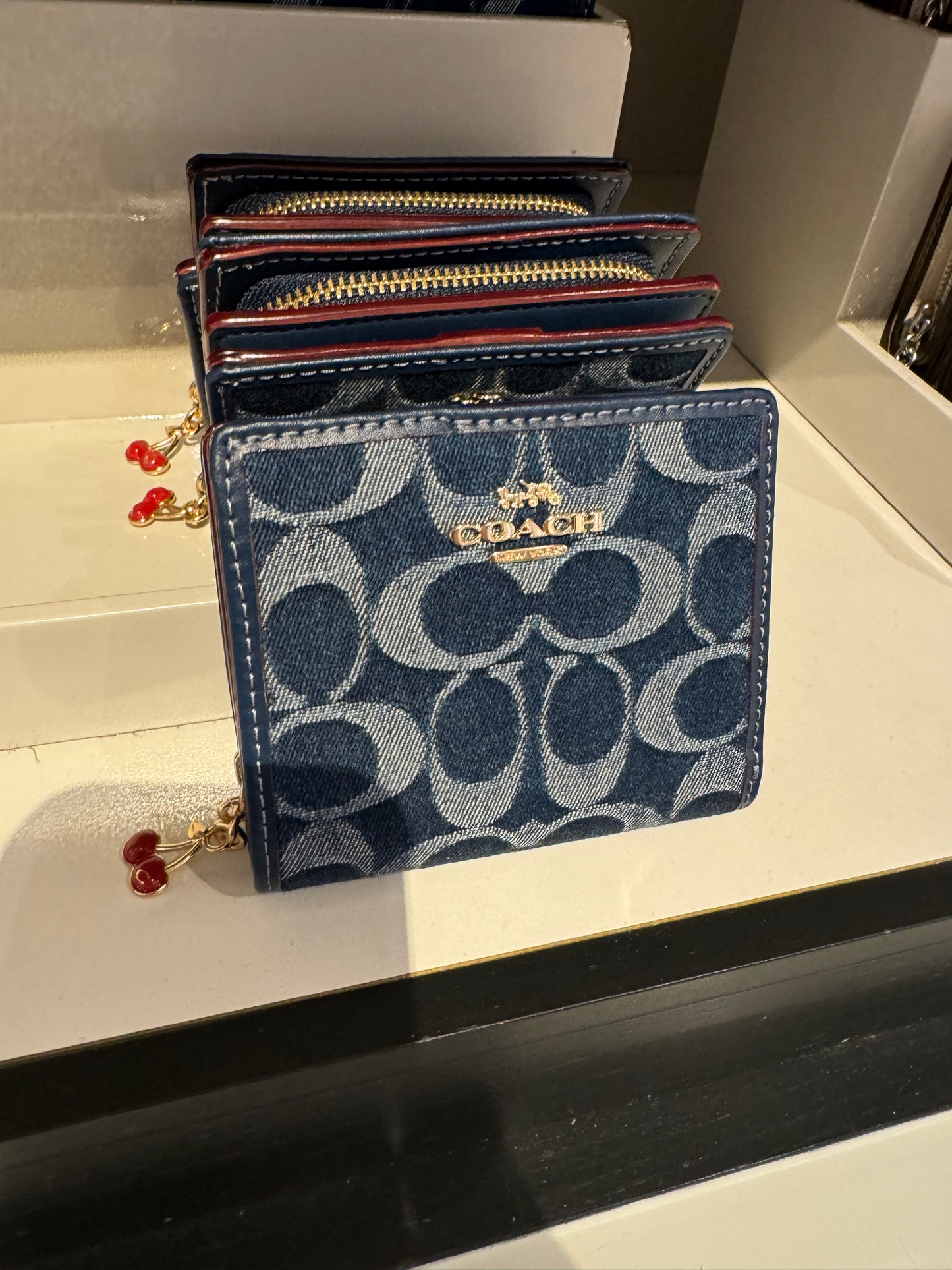 Coach Snap Wallet In Signature Denim Multi (Pre-Order)