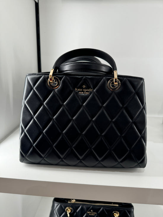 Kate Spade Carey Quilted Sullivan Satchel In Black (Pre-Order)