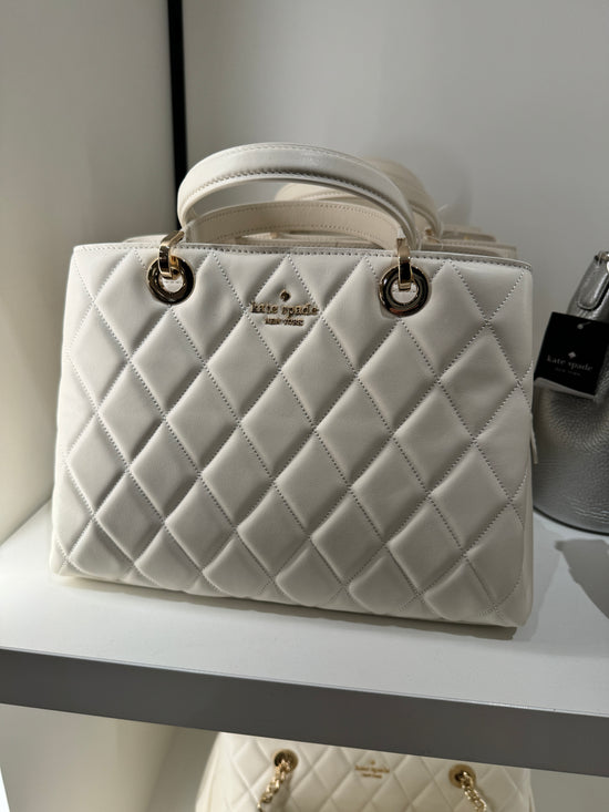 Kate Spade Carey Quilted Sullivan Satchel In Meringue (Pre-Order)