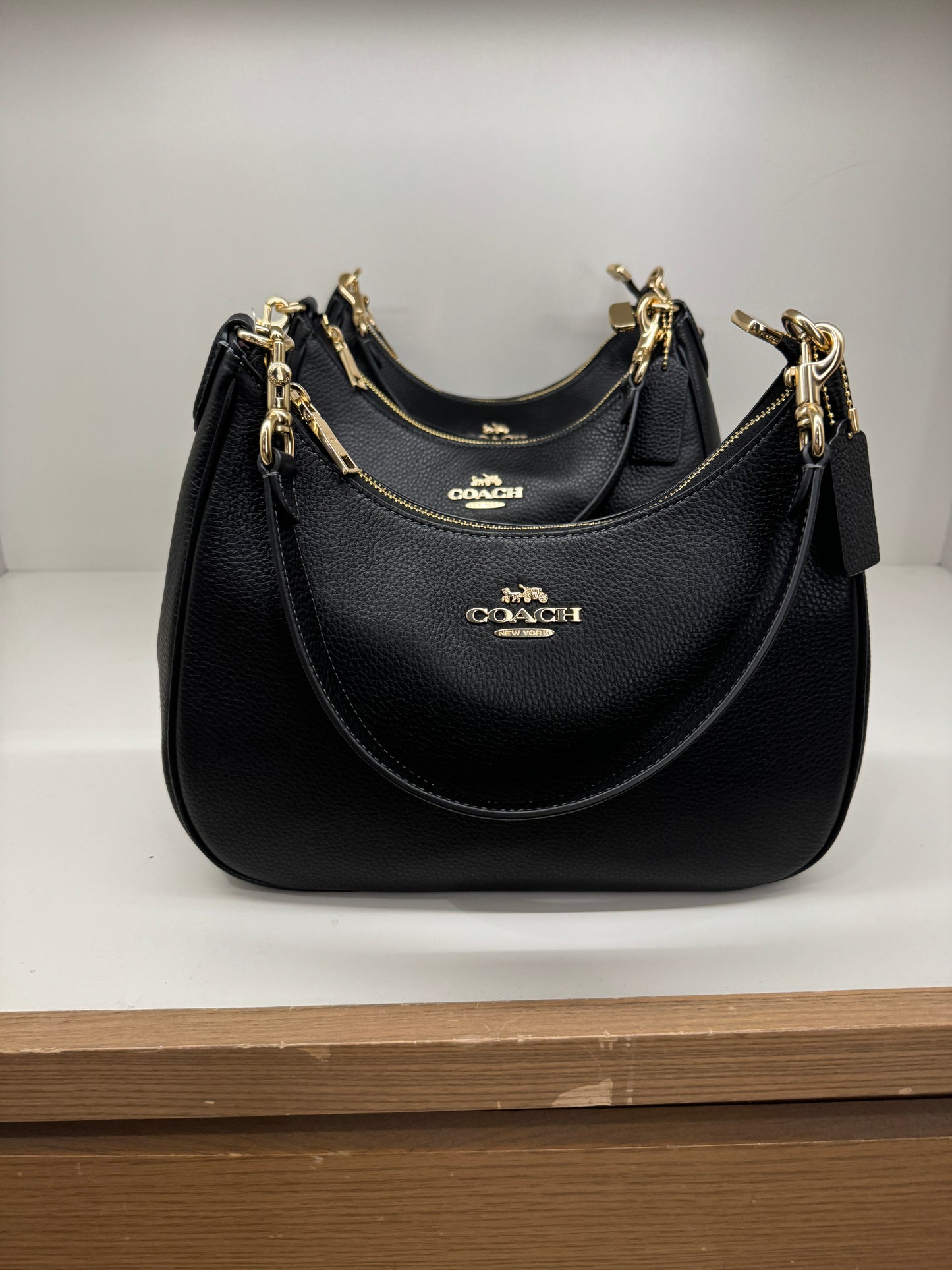 Coach Teri Hobo In Gold Black (Pre-Order)