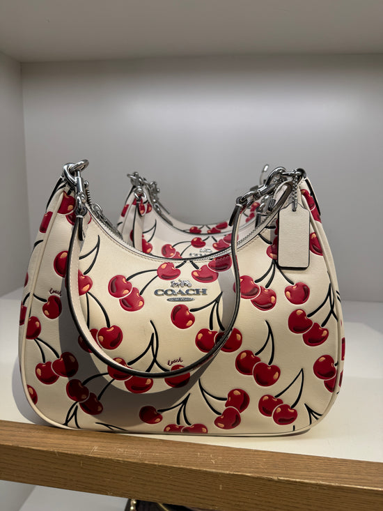 Coach Teri Hobo Bag With Cherry Print Chalk Multi (Pre-Order)