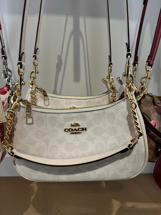 Coach Teri Shoulder Bag In Signature White Chalk (Pre-Order)