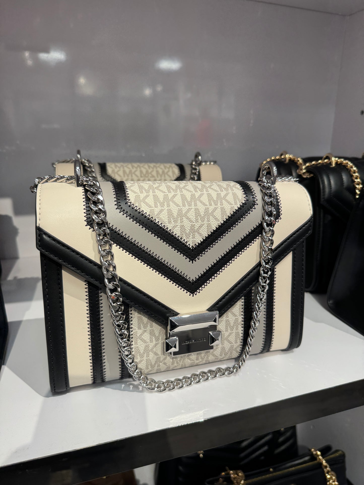 Túi Whitney Medium Graphic Logo Satchel Michael Kors Whitney