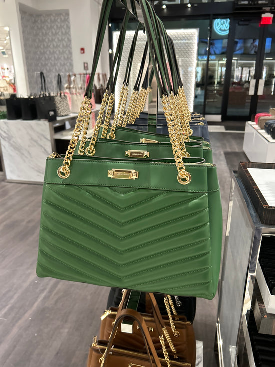 Load image into Gallery viewer, Michael Kors Whitney Medium Chain Shoulder Tote In Fern Green (Pre-Order)
