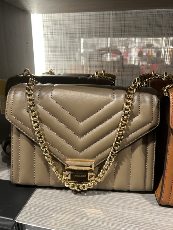 Michael Kors Whitney Medium Flap Chain Shoulder In Quilted Dusk