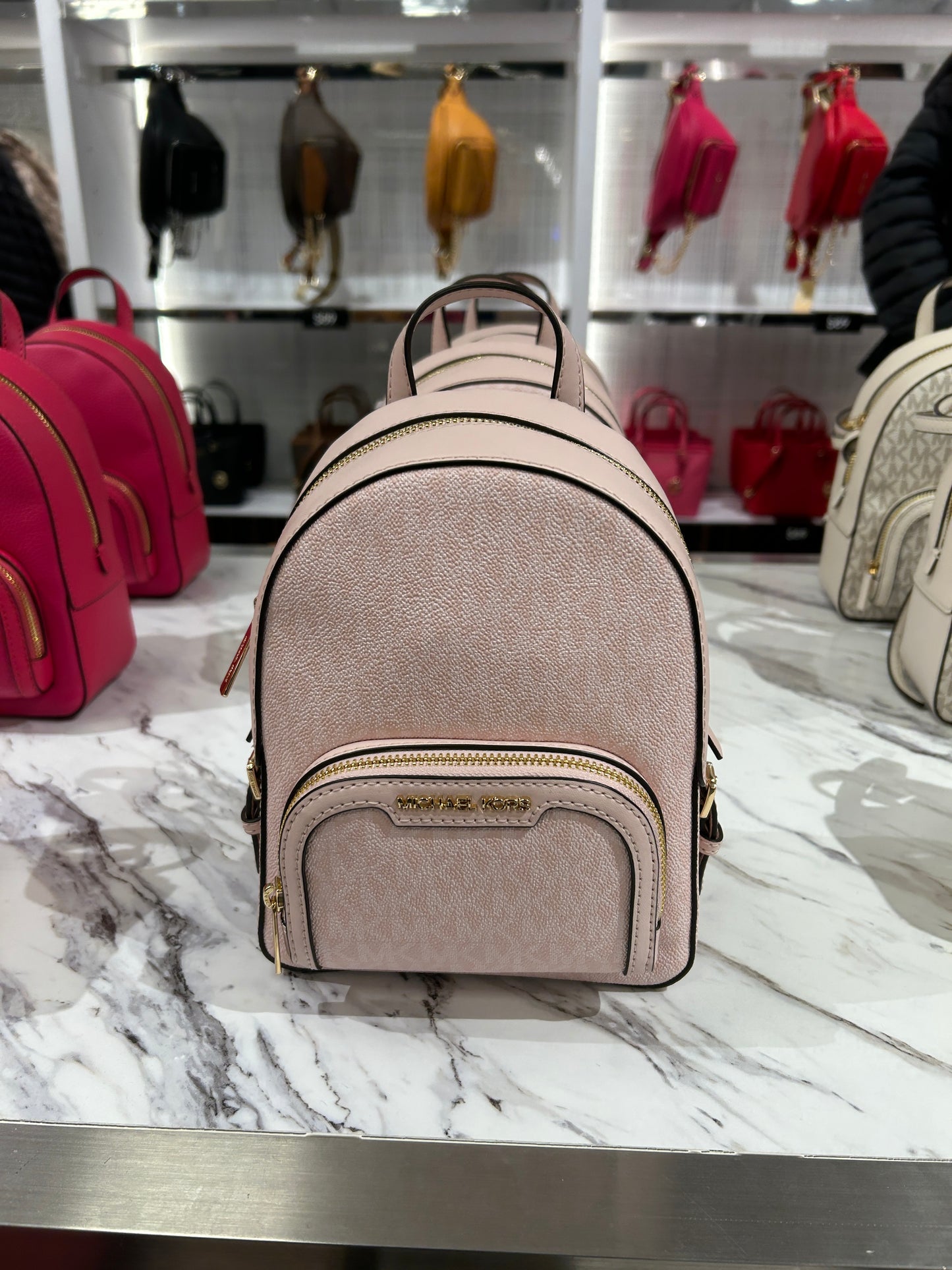 Michael Kors Jaycee Xs Convertible Backpack In Monogram Powder Blush (Pre-Order)