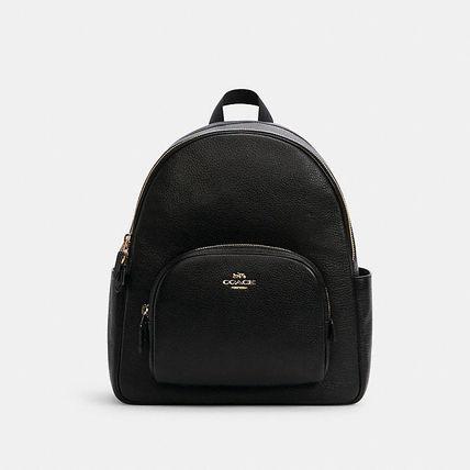 Coach Medium Court Backpack In Leather Black (Pre-Order)