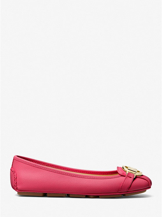 Michael Kors Fulton Faux Saffiano Leather Moccasin In Carmine Pink