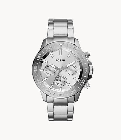 Fossil Men Bannon Multifunction Stainless Steel Watch Bq2490 (Pre-Order)