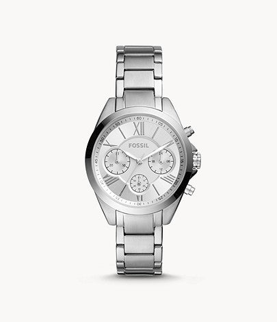 Fossil Women Modern Courier Midsize Chronograph Stainless Steel Watch BQ3035