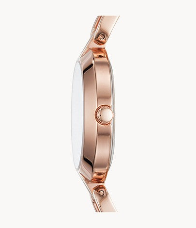 Load image into Gallery viewer, Fossil Women Kerrigan Three-Hand Rose Gold-Tone Stainless Steel Watch BQ3206
