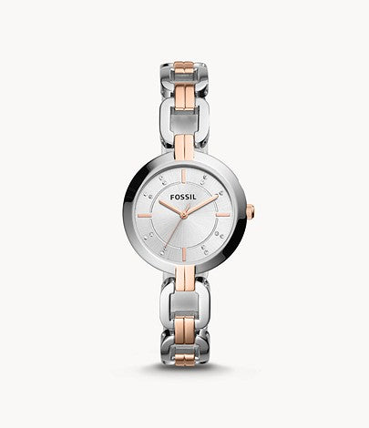 Load image into Gallery viewer, Fossil Women Kerrigan Three-Hand Two-Tone Stainless Steel Watch BQ3341
