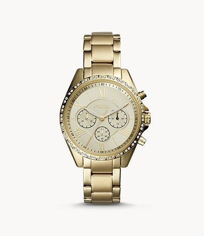 Women Modern Courier Chronograph Gold-Tone Stainless Steel Watch Bq3378 (Pre-Order)