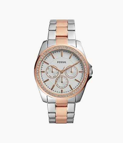 Load image into Gallery viewer, Fossil Women Janice Multifunction Two-Tone Stainless Steel Watch BQ3420
