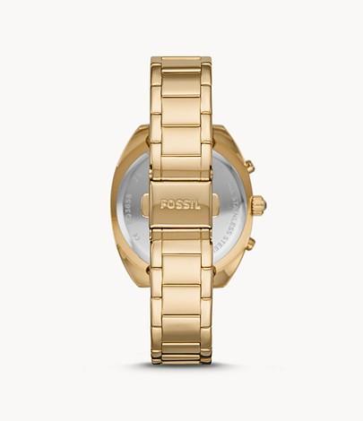 Fossil Women Vale Chronograph Gold-Tone Stainless Steel Watch BQ3658