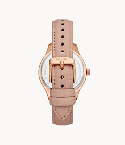 Fossil Women Rye Multifunction Nude Leather Watch Bq3763 (Pre-Order)