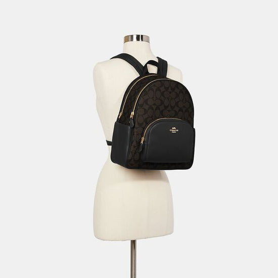 Load image into Gallery viewer, Coach Medium Court Backpack In Signature Brown Black (Pre-Order)
