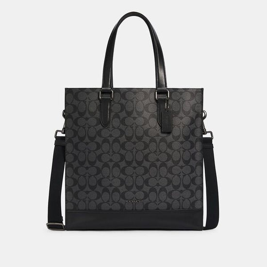Coach Men Graham Structured In Signature Charcoal (Pre-Order)