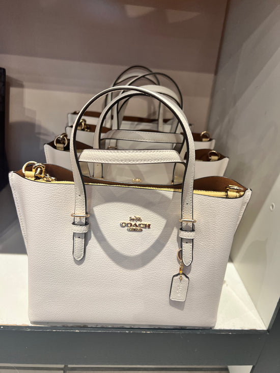 Coach Mollie Tote 25 In Leather Chalk (Pre-order)