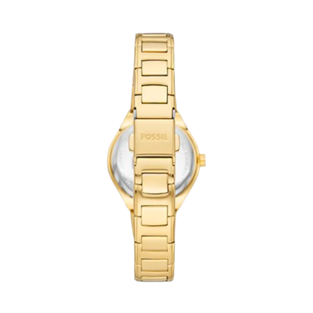 Fossil Women Eevie Three-Hand Date Gold-Tone Stainless Steel Watch Bq3801