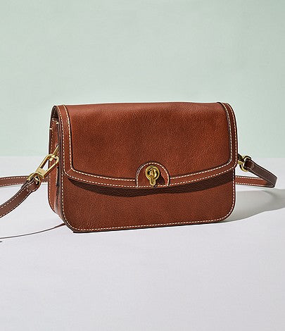 Fossil Ainsley Flap Crossbody In Brown (Pre-Order)