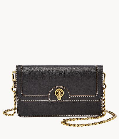 Load image into Gallery viewer, Fossil Ainsley Wallet Crossbody In Black (Pre-order)
