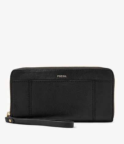 Fossil Jori Zip Clutch In Black (Pre-Order)