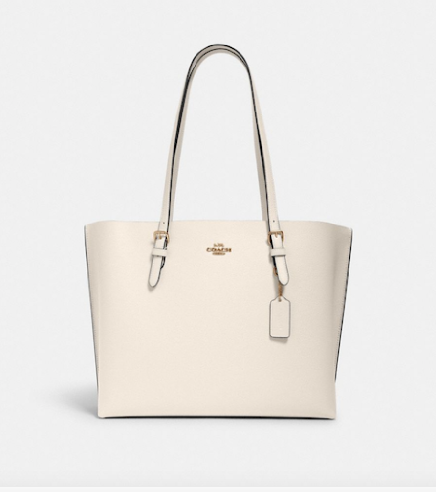 Coach Mollie Tote In Chalk Light Saddle (Pre-Order)