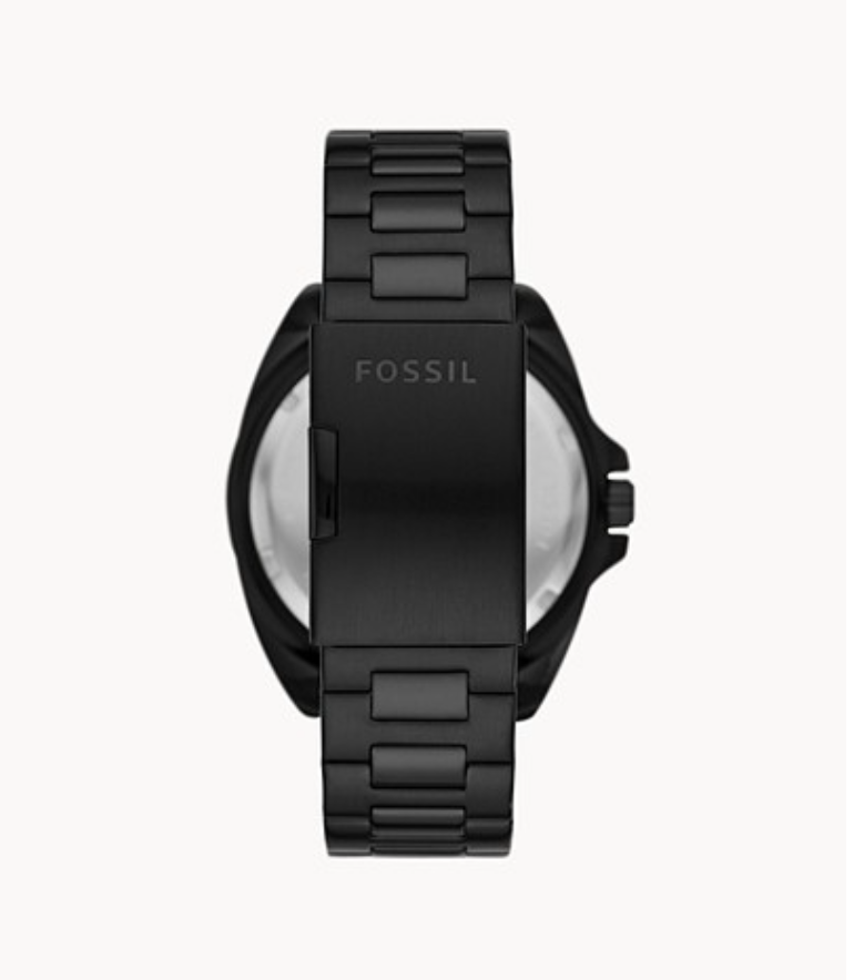 Fossil Men Autocross Multifunction Black Stainless Steel Watch BQ2551