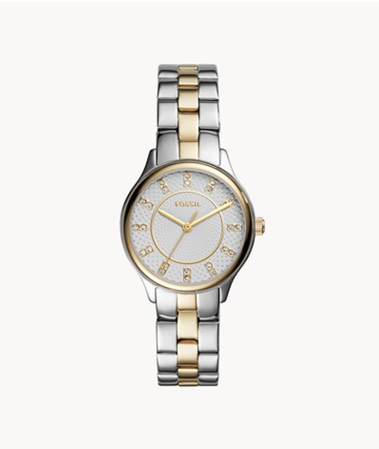 Fossil Women Modern Sophisticate Three-Hand Two-Tone Stainless Steel Watch Bq1574 (Pre-Order)