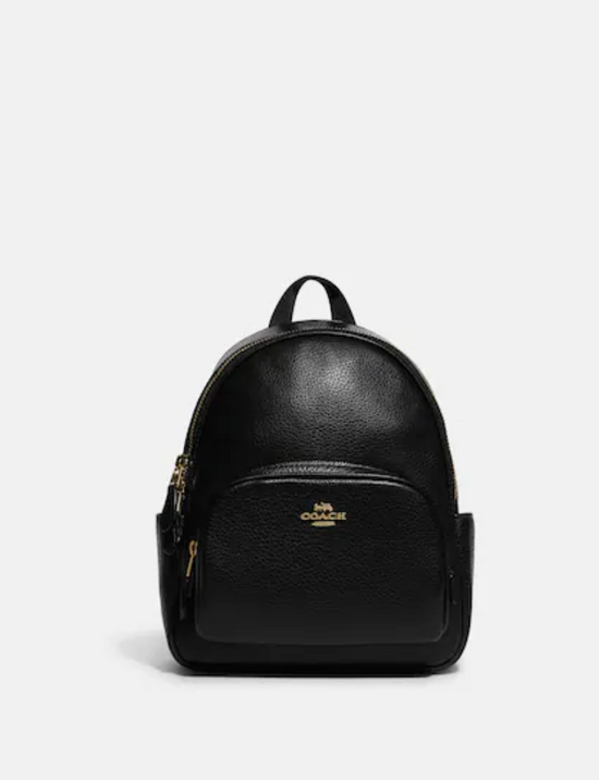 Coach Mini Court Backpack In Leather Black (Pre-Order)