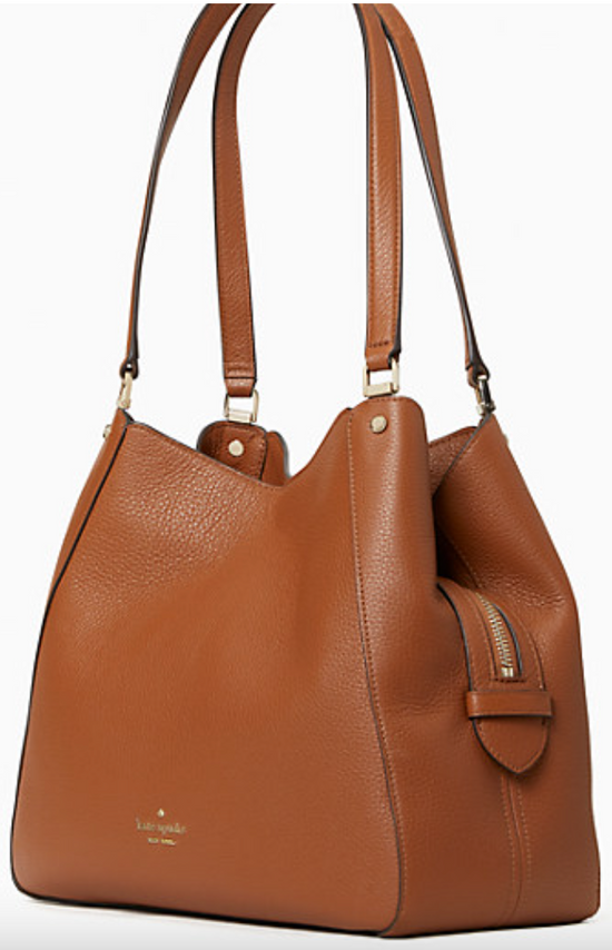 Kate spade leila medium triple compartment shoulder bag brown Clearance
