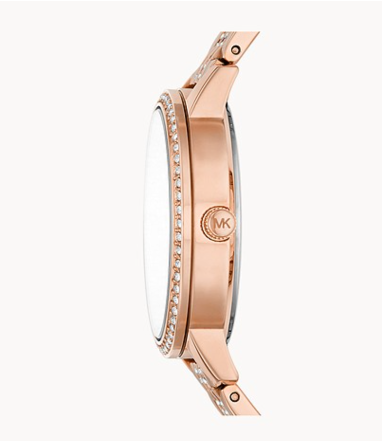 Michael Kors Women Melissa Three-Hand Rose Gold-Tone Stainless Steel Watch Mk4369 (Pre-Order)