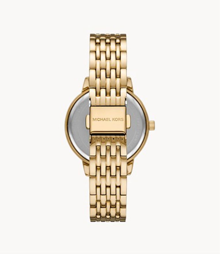 Michael Kors Women Melissa Three-Hand Gold-Tone Stainless Steel Watch Mk4368 (Pre-Order)