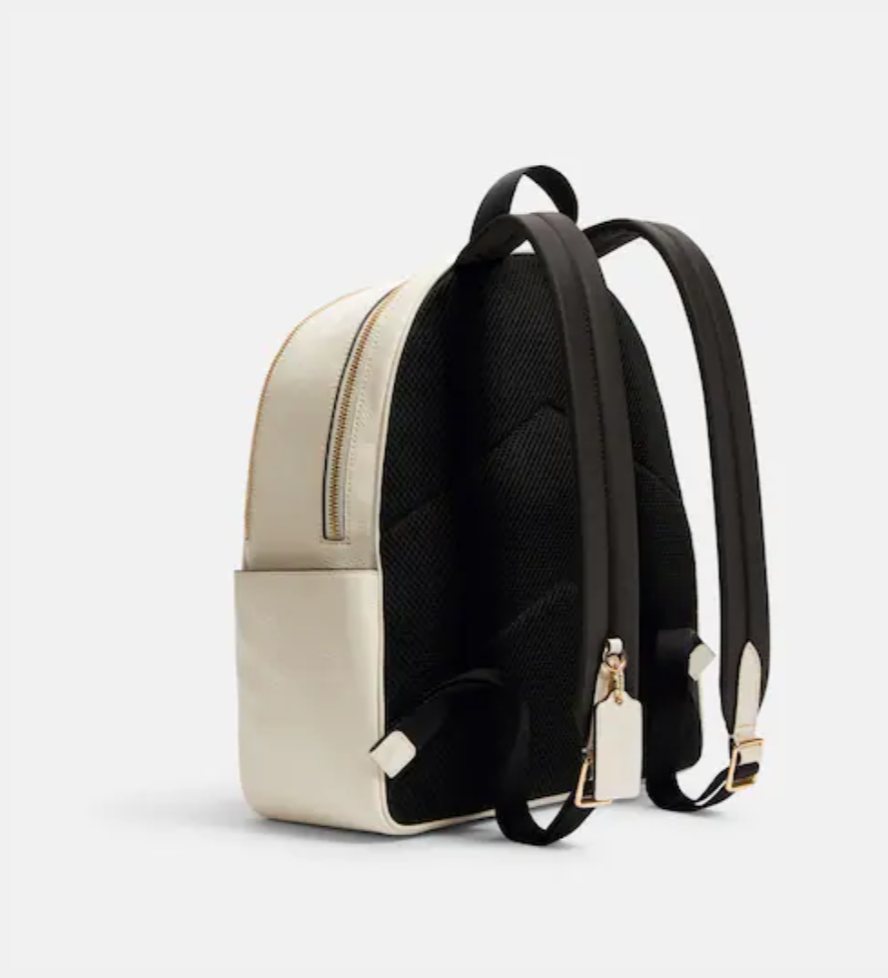 Load image into Gallery viewer, Coach Medium Court Backpack In Gold Chalk (Pre-Order)
