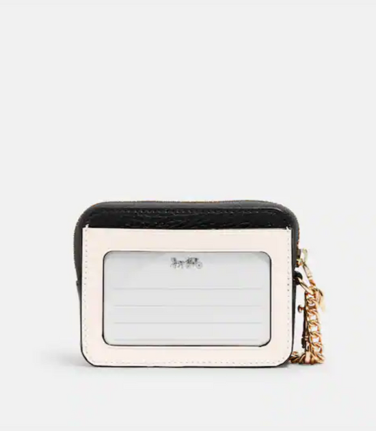 Coach Zip Card Case In Colorblock Chalk Multi (Pre-Order)