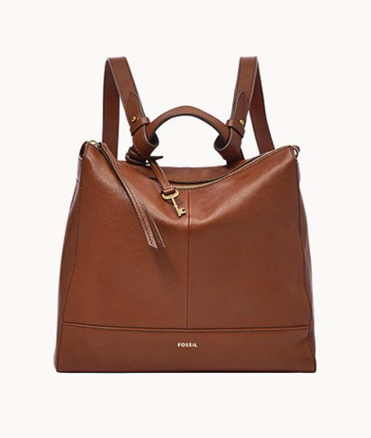 Fossil Elina Convertible Small Backpack In Brown (Pre-Order)