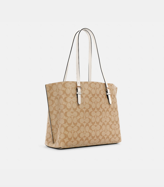 Coach Mollie Tote In Signature Light Khaki Chalk (Pre-Order)